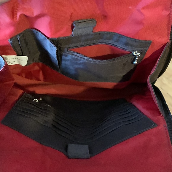 Baggallini Metro brown vegan woven nylon 1 or 2 strap convertible backpack EUC - Picture 7 of 15